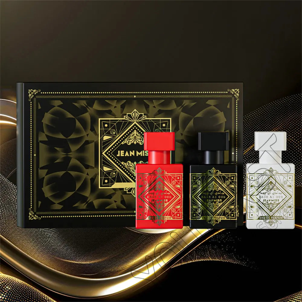 Unisex Dubai Perfumes Women 30ml 3Pcs Gift Set Cologne Men Lasting Fragrance Perfumes De Mujer Floral Woody Scent Parfums Homme