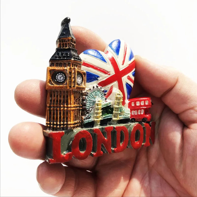 London UK 3D Fridge Magnets Tourism Souvenir Resin Refrigerator Magnets Sticker Collection Handicraft Gift Decoration Articles