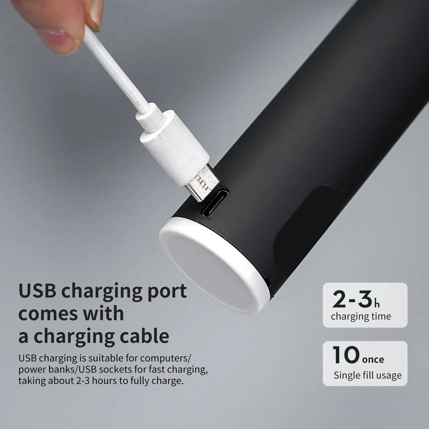 Portable UBS Electric Egg Beater 3-speed Wireless Blender Coffee Milk Bubbler Cream Butter Whipper Food Blender