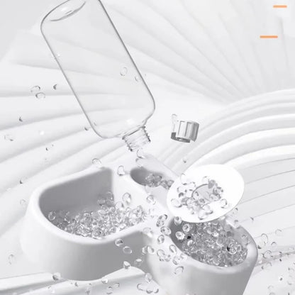 Automatic Water Bowl Feeder with Dispenser - Corner Pet Food Dish Moisture-Proof Drinking & Feeding Bowl for Dogs and Cats