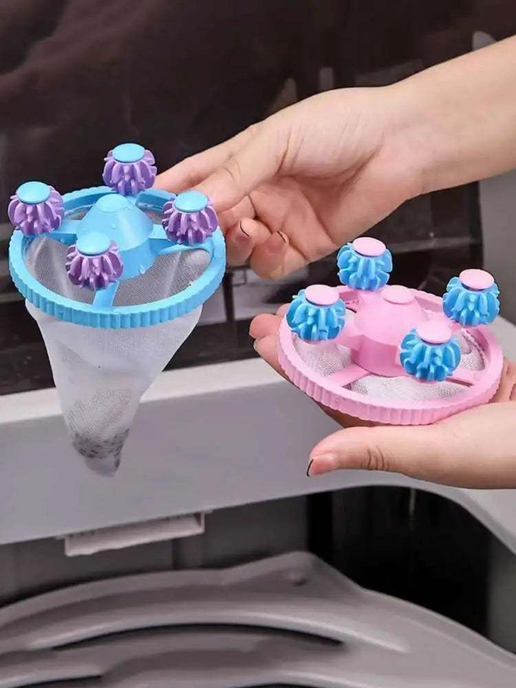 Washing Machine Filter Bag Reusable Net Laundry Ball Floating Lint Hair Catcher Pet Hair Remove Dirt Collection Dedusting Roller