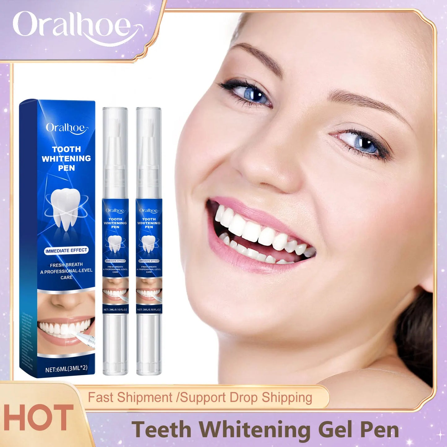 Teeth Whitening Gel Pen Dental Whitener Remove Stains Reduce Yellowing Teeth Gums Treatment Fresh Breath Tooth Brightening Serum