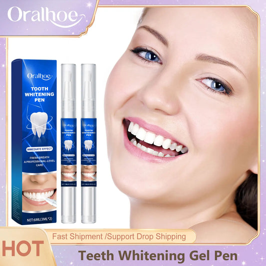 Teeth Whitening Gel Pen Dental Whitener Remove Stains Reduce Yellowing Teeth Gums Treatment Fresh Breath Tooth Brightening Serum