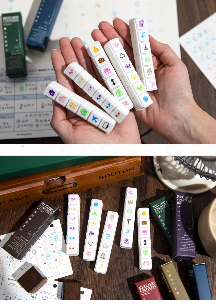 6 pcs，Teacher seals，Commendation Seal，Award Seal，Teacher Evaluation Award Seal，Cartoon color seal，Stationery Scrapbook supplies