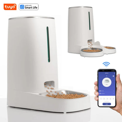 4L Automatic Pet Feeder for1/2Cats,WiFi Smart Feed Automatic Pet Feeder for Cats& Dogs,Timed Pet Food Dispenser with APP Control