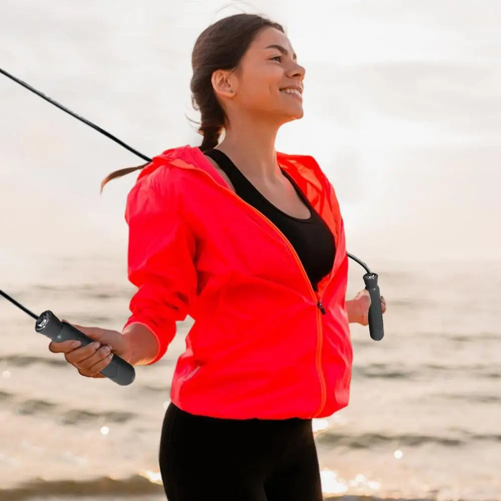 Jump Rope For Women Adjustable Skipping Rope With Ball Bearings Workout Equipment For Sports Cardio Home Gym School Playground