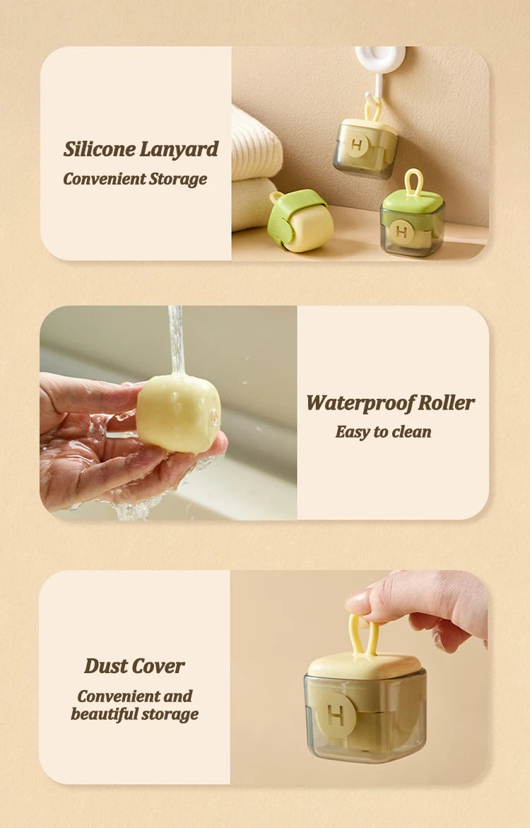 Washable Lint Remover Reusable Clothes Hair Sticky Roller Portable Pet Hair Remover Dust Removal Brush For Household Cleaning