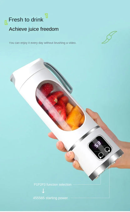 Household  Mixer Machine Portable Blender Crushed  Electric Juicer With 3 Speed 450ML Large Capacity Digital Display Juice Cup