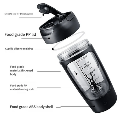 AA81-Electric Protein Shaker Bottle Portable 1200Mah Rechargeable Blender Cup Automatic Self Stirring Mug Mixing Cups