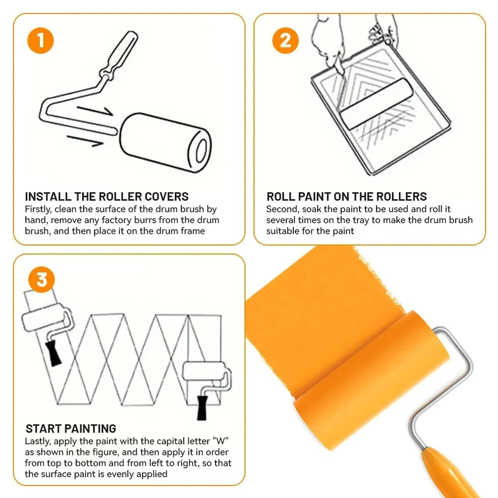 10PCS 100mm Mini White Durable Foam Paint Roller Sleeves Painting Decorating Sponge Rollers Art Sets Painting Supplies