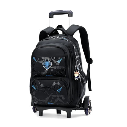 School Rolling Backpacks School bags for Boys Trolley bag with Wheels Waterproof Orthopedic School Bag Student Wheeled Backpack