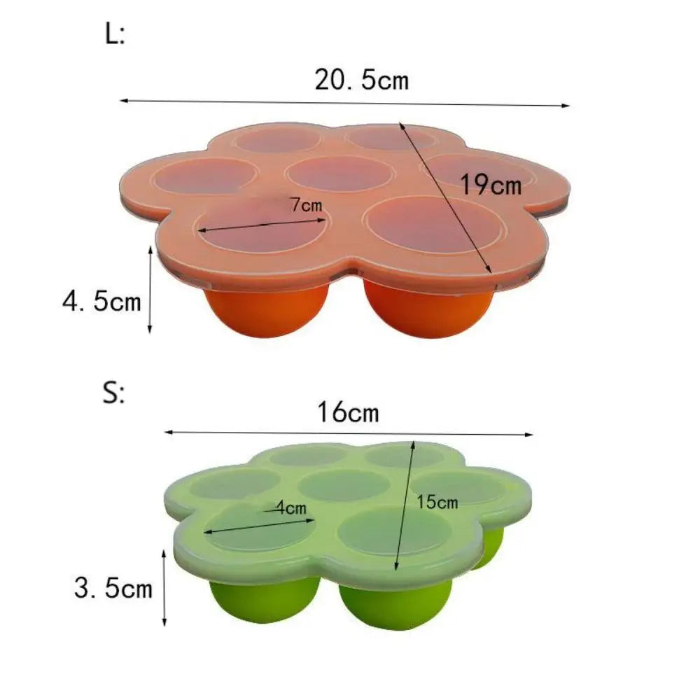 Silicone Weaning Baby Food Freezer Tray 7 Pots Storage Container w Lid BPA Free