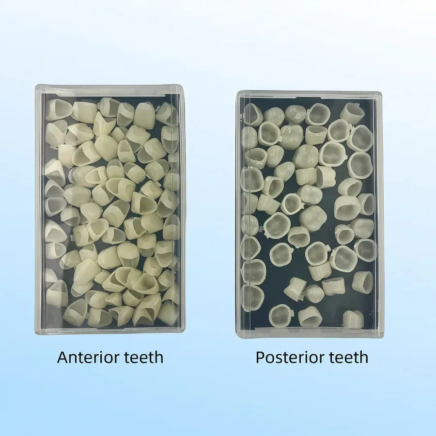 Tools 50 Pcs/Box Teeth Veneers Dentistry Tooth Whitening Dental Temporary Crown Kit Anterior Front Molar Posterior