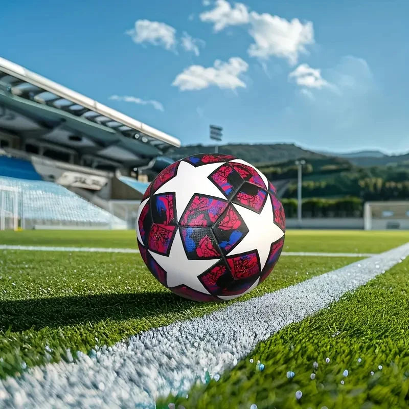 1Pc Soccer Ball Size 5Wear Rsistant Durable Soft PU Outdoor Football Training Seamless Soccer Ball Group Training Game Supplies