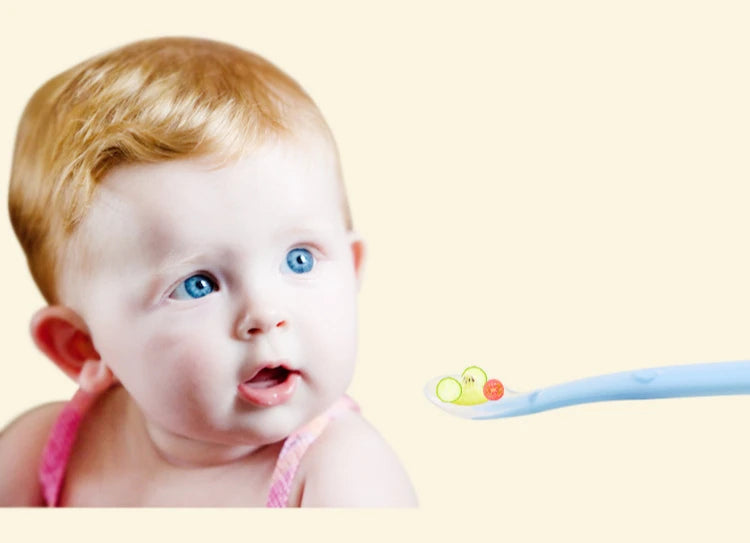 1PC Silicone Spoons for Baby Infant Feeder Spoons for Children Kids Soft Safety Feeding Spoons BPA Free Baby Utensils Flatware