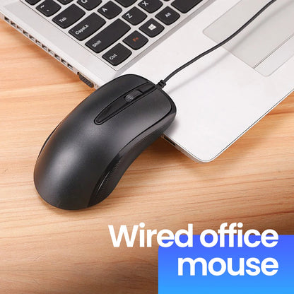 USB Wired Mouse 1600DPI Office Gaming Desktop Computer Accessories For PC Desktop Computer Mouse 1.5M ﻿Business Computer Office