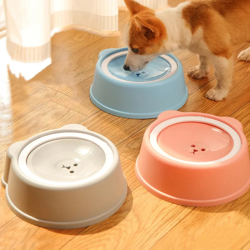 1000ml Anti-splash Dog Drinking Water Bowl Non-Wetting Mouth Floating Pet Bowl for Cats Dogs Puppy Drinking Water Dispenser