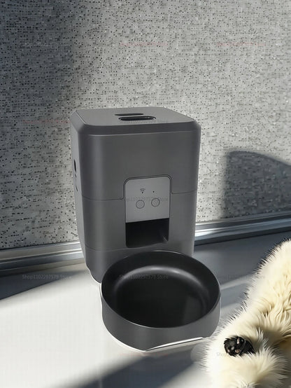 Smart Pet Feeder 2L Automatic Wifi Enabled Dry Food Dispenser for Cat Dog Home Use App Control Pet Supplies Auto Feeding System.