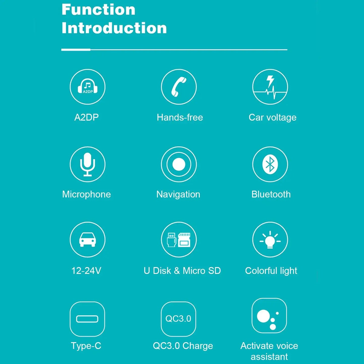 Car Bluetooth FM Transmitter Bluetooth 5.0 FM Transmitter USB PD Car Fast Charger Electronic Accessories