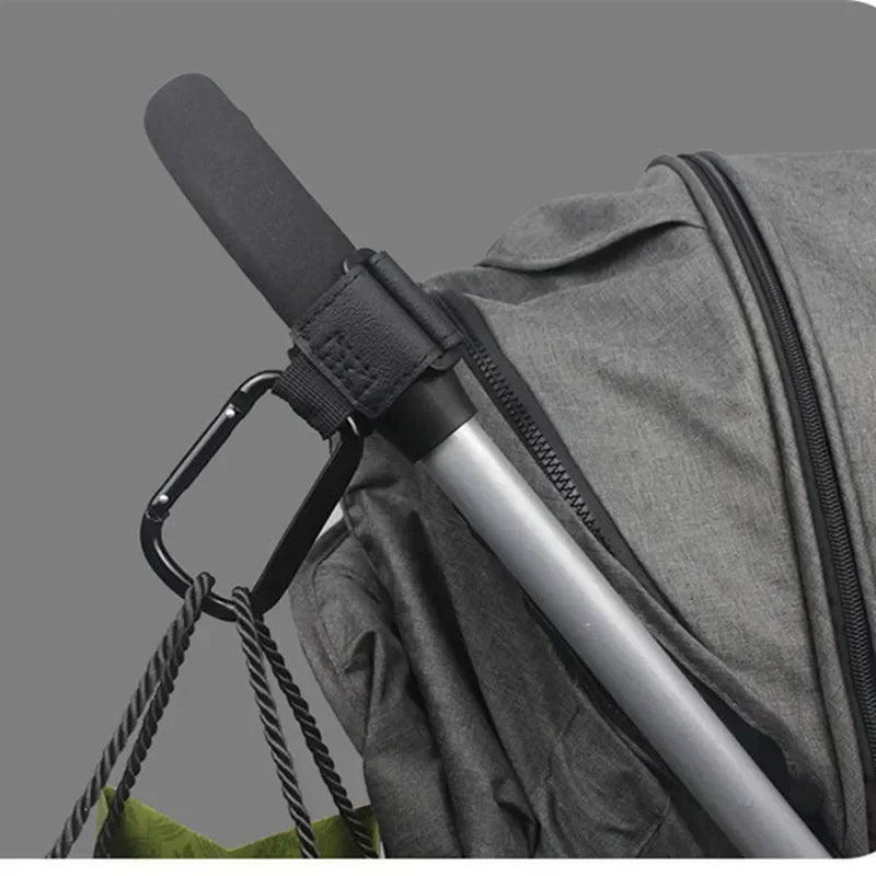 1/2pcs Baby Stroller Hooks Portable Infant Carriage Hook Multifunctional Leather Aluminum Alloy Hook Stroller Accessories