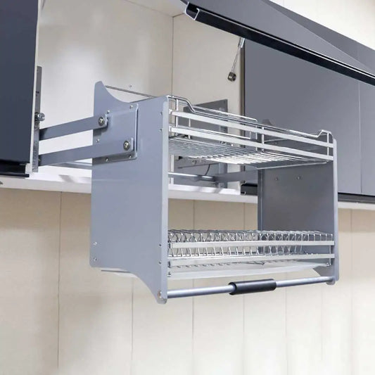 Kitchen Cabinet Wall Cabinet Lifting Pull Baskets Pull-down Kitchen Storage Rack Cabinet Pull Basket Damping Buffer Lift