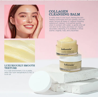 Pro-Collagen Cleansing Balm 3in1 Facial Cleanser For All Skin Types Soften Deep Cleanse Hydrate Makeup Non-greasy Cleansing Balm
