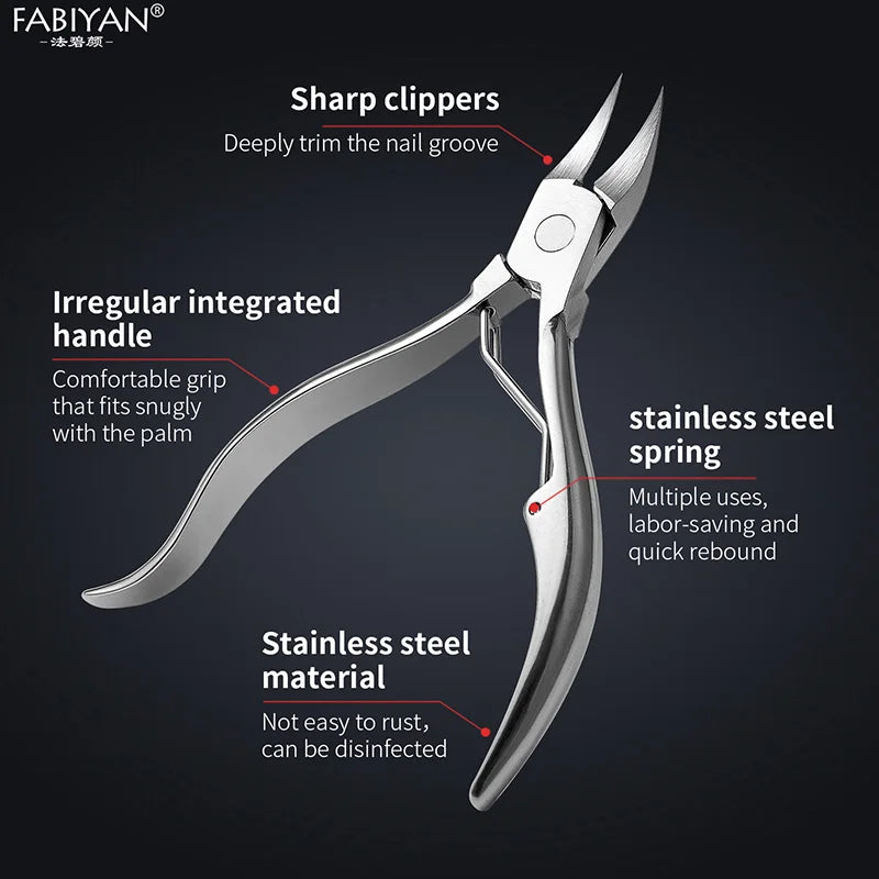 Stainless Steel Nail Scissors Dead Skin Cuticle Remover Nail Clippers Ingrown Toenail Foot Care Tool Eagle Beak Plier