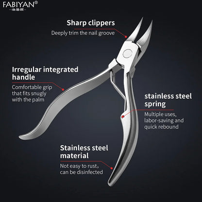 Stainless Steel Nail Scissors Dead Skin Cuticle Remover Nail Clippers Ingrown Toenail Foot Care Tool Eagle Beak Plier
