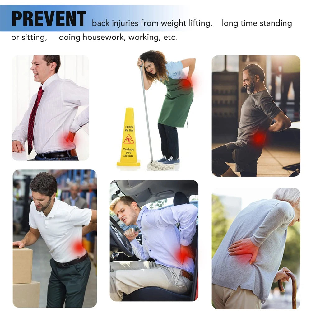 Breathable Back Brace for Lower Back Pain Relief, Lumbar Support Belt with Lumbar Pad for Men & Women Herniated Disc, Sciatica