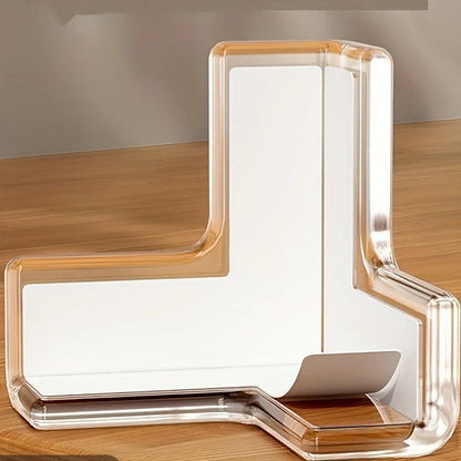 10 Transparent Silicone Corner Protectors, Strong Adhesive T-Shaped Furniture Protectors, Suitable for Protecting Hard Floors of
