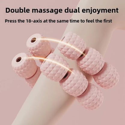 18 Rounds Massage Roller of Circular Leg Slimming Leg Massager Muscle Stretching Equipment Circular Leg Clamp