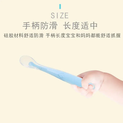Silicone Soft Spoons for Baby Infant Feeder Spoons for Children Kids Soft Safety Feeding Spoons BPA Free Baby Utensils Flatware
