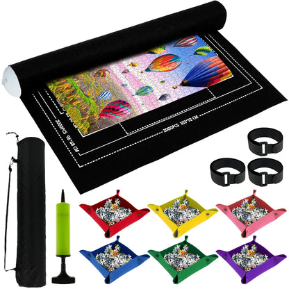 Puzzles Pad Felt Mat Up to 1500/2000/3000 Pieces Play Mat Puzzles Blanket Puzzle Accessories Easy to Use Roll Up Jigsaw