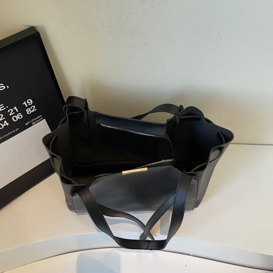 Big Shoulder Hand Commuting Bags for Women Large Capacity Drawstring Bucket Shopping Totes Top-Handle Bag 2025 Latest Handbags