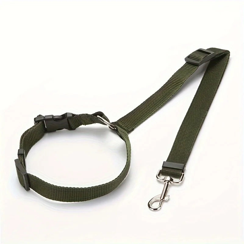 Secure Your Pet in the Car with This Adjustable Harness & Seat Belt Lead Leash!