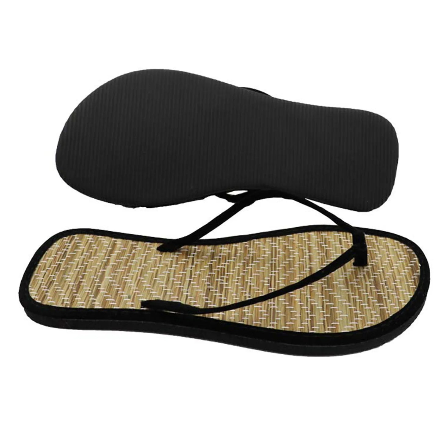 Women Flat Flip-flops Slippers Comfortable Non-slip Sandals Bamboo Rattan Flip Flop Home Bathroom Fashion Slippers Zapatos 2022