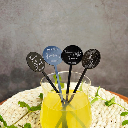 30/50/100pcs Custom Cocktail stirrers Personalised Drink Stirrers Wedding Decorations Baby Shower Swizzle Decoration Party Decor