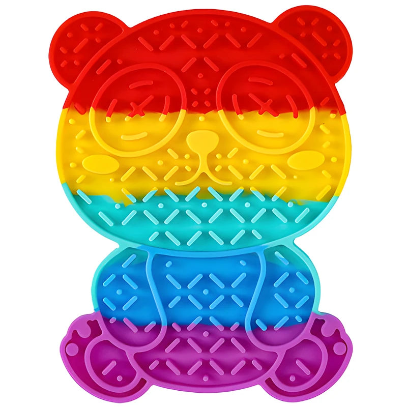 Pet Slow Feeding Mat Dog Silicone Lick Mat Slow Food Plate Dog Sucker Food Training Dog Feeder Supplies