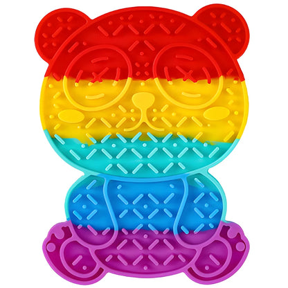 Pet Slow Feeding Mat Dog Silicone Lick Mat Slow Food Plate Dog Sucker Food Training Dog Feeder Supplies