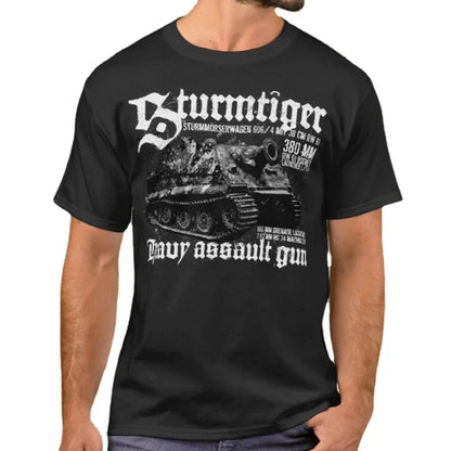 2024 WW2 German Sturmtiger Assault Tiger  Gun Panzer 100%cotton T-Shirt. Summer Mens T Shirt New SX-4XL