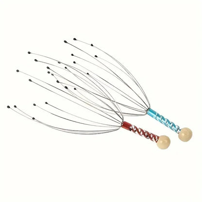 Octopus-Shaped Scalp Massager Manual Head Massager with Claw Design Relaxing Head Grabber for Soothing Massage Experience ﻿Acces