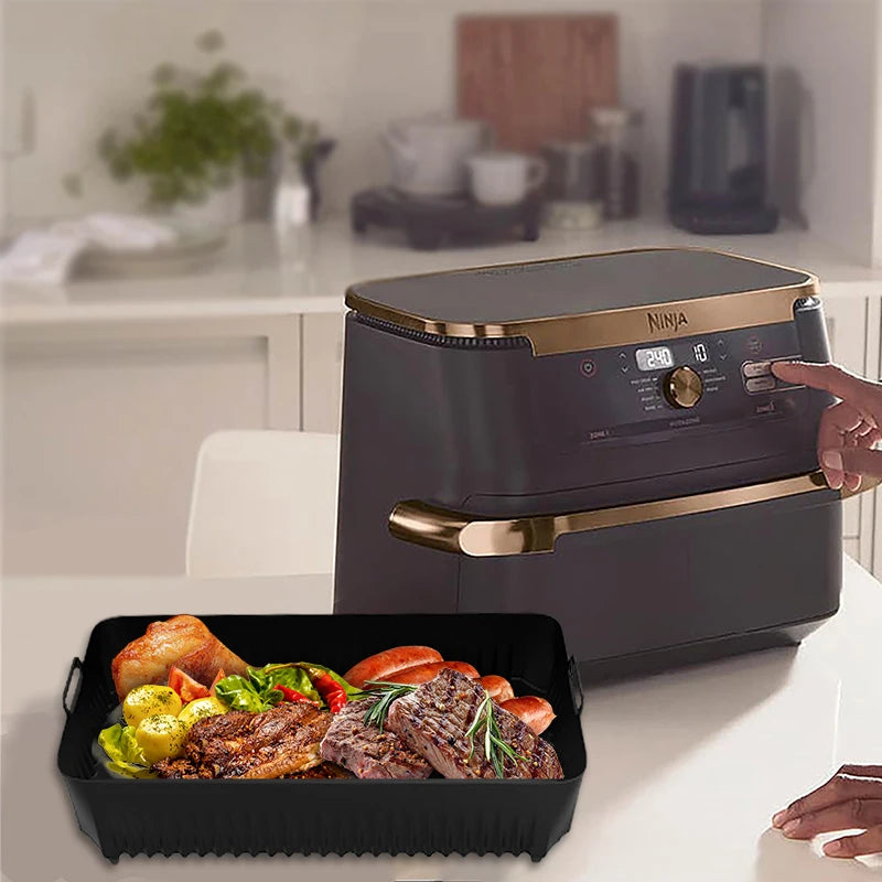 Silicone Air Fryer Liners for Ninja AF500UK 10.4L Air Fryer Silicone Liner for Ninja Air Fryer Accessories