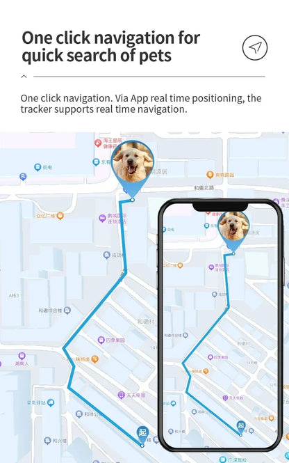 2G/ 4G GSM GPS Pet Tracker Voice Monitor, Pet Dog Gps Anti Loss Mini Tracker IP67 Waterproof Built-in 1300 MAh Battery Locator