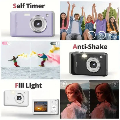 Digital Camera 1080p HD Video Taking Photos Portable selfie 2s/5s/10s Fine JPEG for Photography Beginners Teens Birthday Gifts