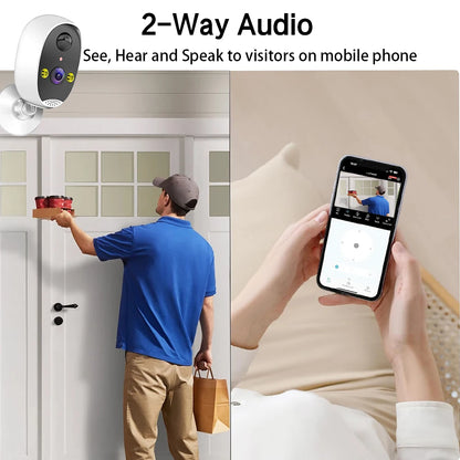 Home Battery IP Cameras Outdoor 5MP Wireless WiFi Security Human Detection Alarm Video Recording Surveillance Camera IPC360 Home