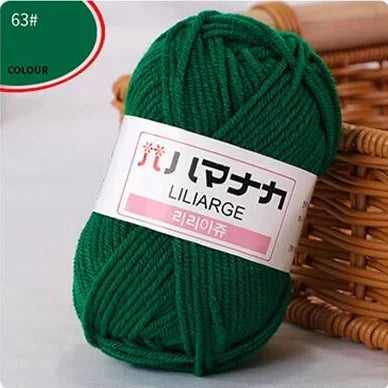 Multi-purpose 25g/ball Milk Cotton Yarn for DIY, Handmade Crafts, Amigurumi, Hats, and Bags