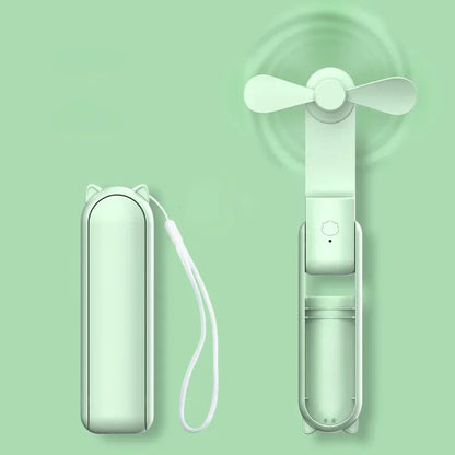 Candy colored portable fan mini handheld fan unique design portable personal handheld fan USB charging with powerful turbo wind