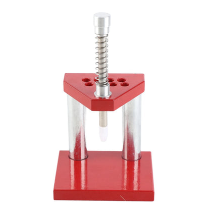 Red Watch Tool Hand Plunger Puller Remover Hand Set Fitter Solid Alloy Steel Watch Repair Tool kit With 10 Plastic Dies