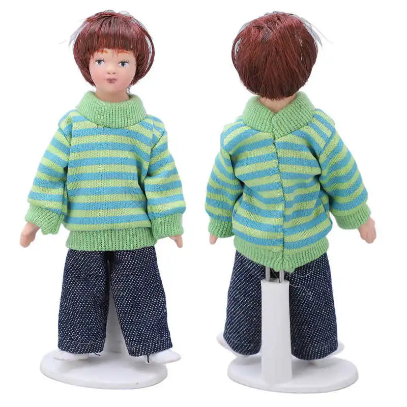 Doll House Servant 1:12 Doll House Miniature Turnable Ceramic Victorian Servant Toy Decoration with Stand