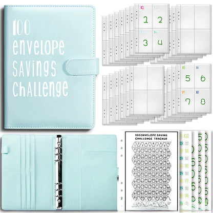 100 Envelope Cash Savings Challenge, Saving Challenge Envelop Book, Budget Envelope Financial Assistant, A5 Size Cash Binder